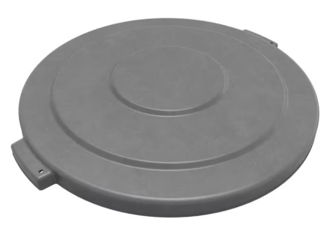 LID TRASH CAN PLASTIC GRAY F/44GAL ROUND CAN - Lids